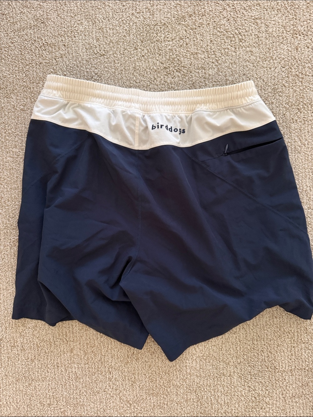 Birddogs Navy and White Hybrid Athletic Shorts